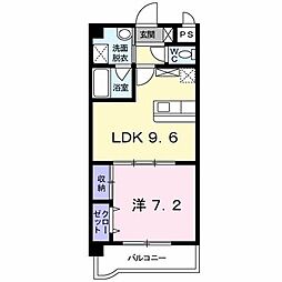 サンライズK 1LDKの間取図画像
