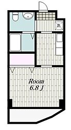 旦過タカヤコーポレーションビル 1Kの間取図画像