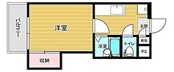 リファレンス葉山 1Kの間取図画像