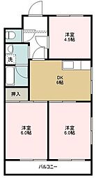 パールハイツ 3DKの間取図画像