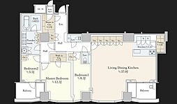 三田ガーデンヒルズPARK MANSION 3LDKの間取図画像