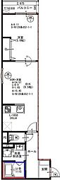EIJU牧野駅前A 1LDKの間取図画像