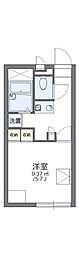 レオパレスBelleQueen 1Kの間取図画像