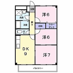 ウインズヒル 3DKの間取図画像