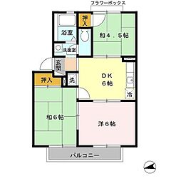 JA平尾ハイツ 3DKの間取図画像