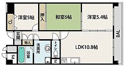 アビタシオン長尾駅前 3LDKの間取図画像