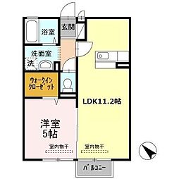 エミネンス牧野 1LDKの間取図画像