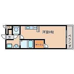 アンプルールフラーリッシュ ワンルームの間取図画像