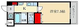 M'プラザ津田駅前12番館 1Kの間取図画像