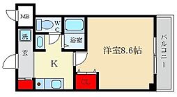 M'プラザ津田駅前11番館 1Kの間取図画像
