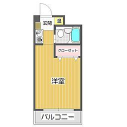 テラスエスト枚方 ワンルームの間取図画像