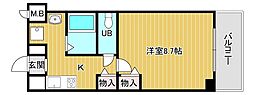 M'プラザ津田駅前11番館 1Kの間取図画像