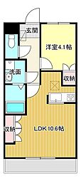メゾン・ベルヴェデーレ 1LDKの間取図画像