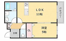 SunRiseyou 1LDKの間取図画像