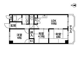 エスパシオ・ディ・鵲 3LDKの間取図画像