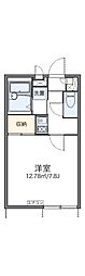レオパレスエンブレム 1Kの間取図画像