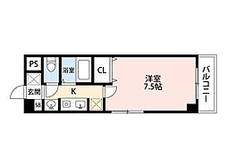 ヒルサイド-テラス 1Kの間取図画像
