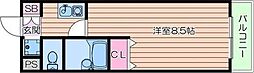 ライフハイム須賀 1Kの間取図画像