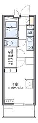 レオパレス奏律 1Kの間取図画像