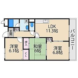 プリマベーラ 3LDKの間取図画像