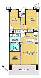 ポレスターいづろ通 3LDKの間取図画像