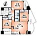 間取り：東南角部屋　３LDK　明るいです