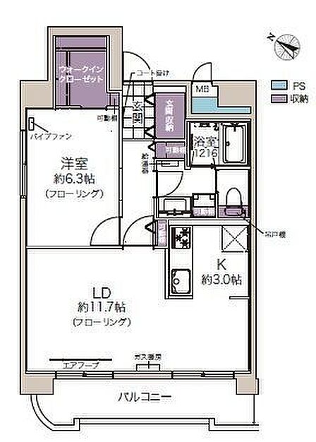 1LDK 間取り