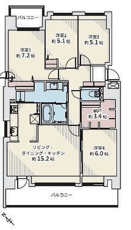 4SLDK 間取り