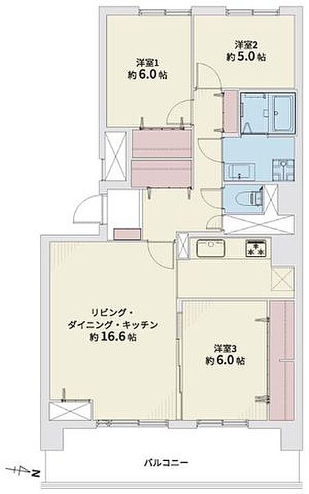 3LDK 間取り