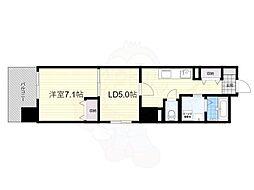 ヴァローレ布施 1LDKの間取図画像