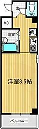 リアライズ近鉄八尾 2階1Kの間取り