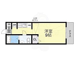 サン・ライブラ ワンルームの間取図画像