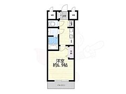 SOLTERRACEOSAKAEASTGATE 1Kの間取図画像