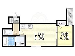 MANARIO 1LDKの間取図画像