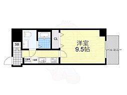 Jino平野 1Kの間取図画像