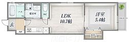 クリエオーレ若草町1 1LDKの間取図画像
