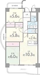 グランリジェール 3LDKの間取図画像