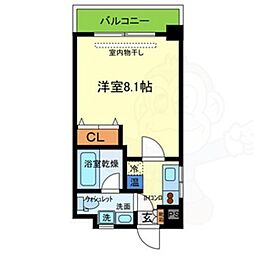 RITZ小阪 1Kの間取図画像