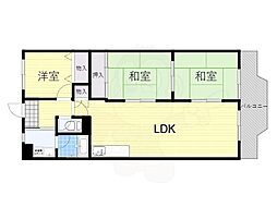 メゾン大邦 3LDKの間取図画像