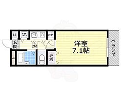 サンモール 1Kの間取図画像