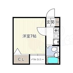 ホワイトハイツ 1Kの間取図画像