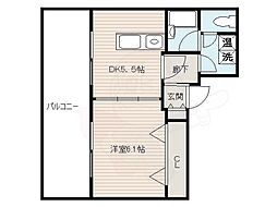 プルミエグランデ 1DKの間取図画像