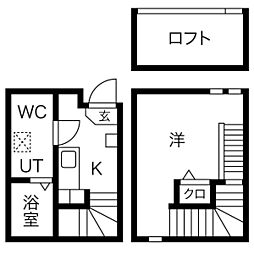 O-FOREST 1Kの間取図画像