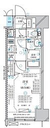 ディアレイシャス尾頭橋 1Kの間取図画像