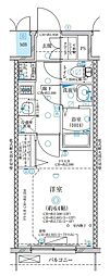 ディアレイシャス名古屋太閤通 1Kの間取図画像