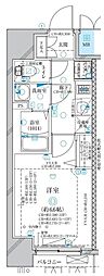 ディアレイシャス名古屋太閤通 1Kの間取図画像