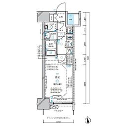 ディアレイシャス名古屋中村公園 1Kの間取図画像