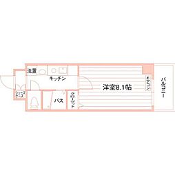 名古屋市営桜通線 吹上駅 徒歩3分の賃貸マンション 4階1Kの間取り