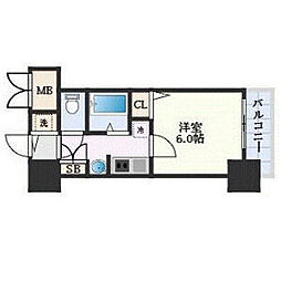 プレサンスナゴヤ桜通ビッグビート 1Kの間取図画像