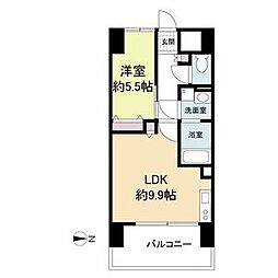 名鉄名古屋本線 山王駅 徒歩7分の賃貸マンション 6階1LDKの間取り
